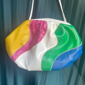 Vintage multi colored crossbody bag